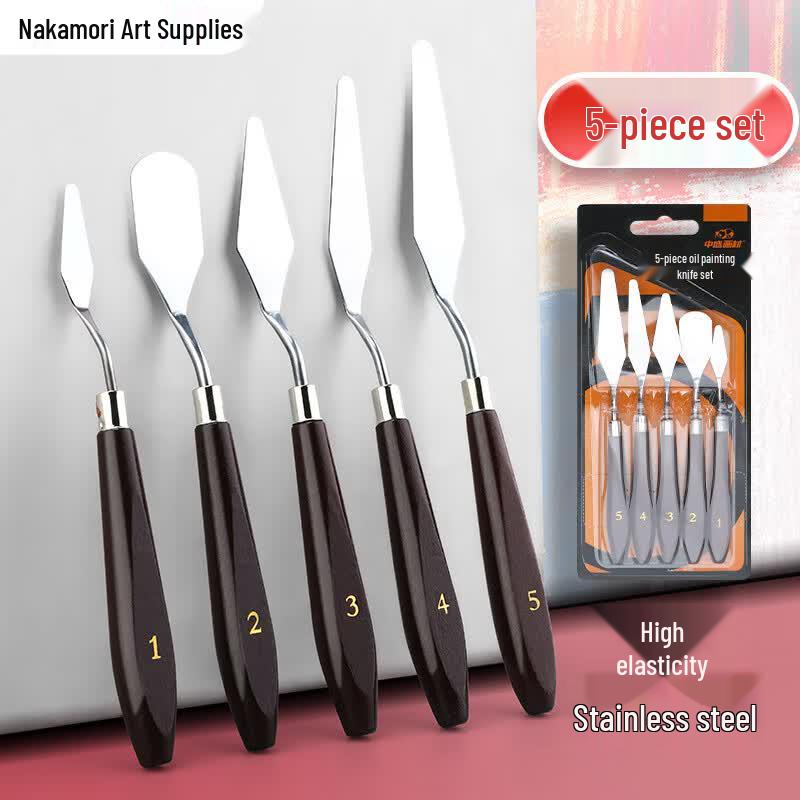 5-Piece Art Palette Knife & Scraper Set