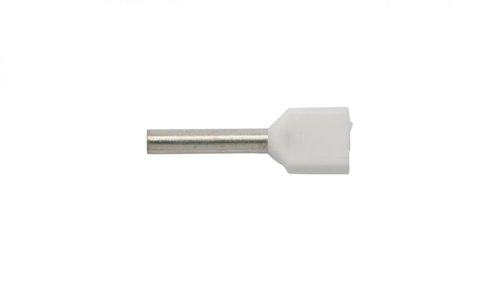 Końcówka Tulejkowa Izolowana Hi 2X0,75/10 Biała E08Kh-02020104401 /100Szt./