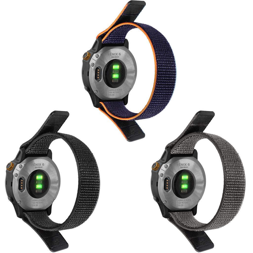 22 20mm Nylon Strap For Garmin Fenix 7 7S 6 5 6S Pro 5S Plus/Forerunner 935/Enduro/Venu 2 2S Hook and Loop Quick Dry Watch Band