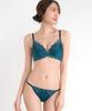 Inner High Side Classic Lace Bra and Shorts [Nissen] Women's Set, Set, Green, H85/LL