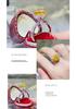 Ice Queen 5-Carat Yellow Moissanite Ring, Eight-Heart Cut with Colorful Fire