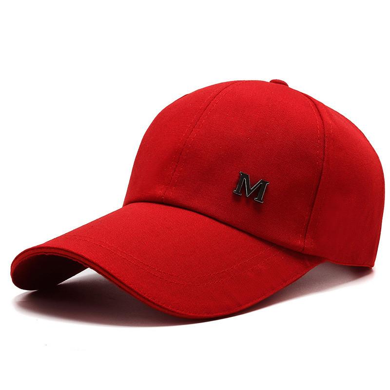 

M Letter Baseball Cap Adjustable Breathable Outdoor Sun Protection Gift Hat красный
