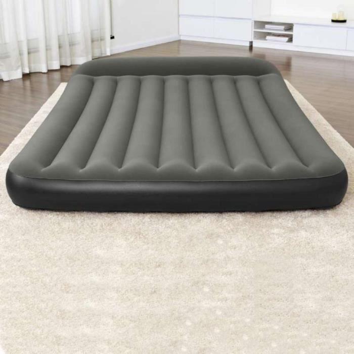 Matelas pneumatique - BESTWAY - 2 places - Noir - 203x152x30 cm - Gonfleur automatique