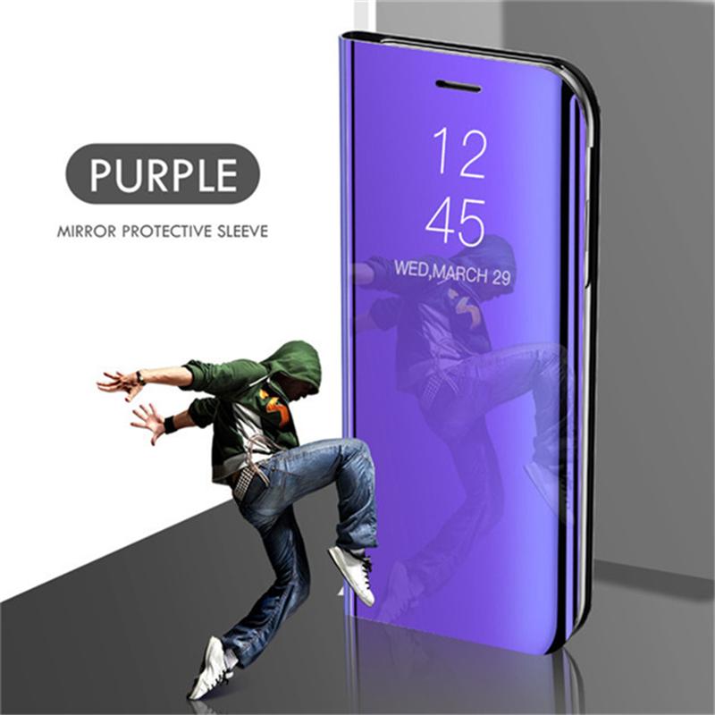 Clear View Mirror Leather Phone Case For Xiaomi Redmi Note 11 10 9 Pro 11S 10S 9S 10C 9A Mi 12 Poco X4 X3 NFC M4 M3 Pro 4G 5G Flip Stand Cover