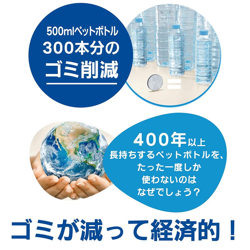 Brita 600ml Portable Water Bottle with Direct Drinking Function, Includes 3 Filter Cartridges, Fill & Go Active Blue [Official Japanese Product]