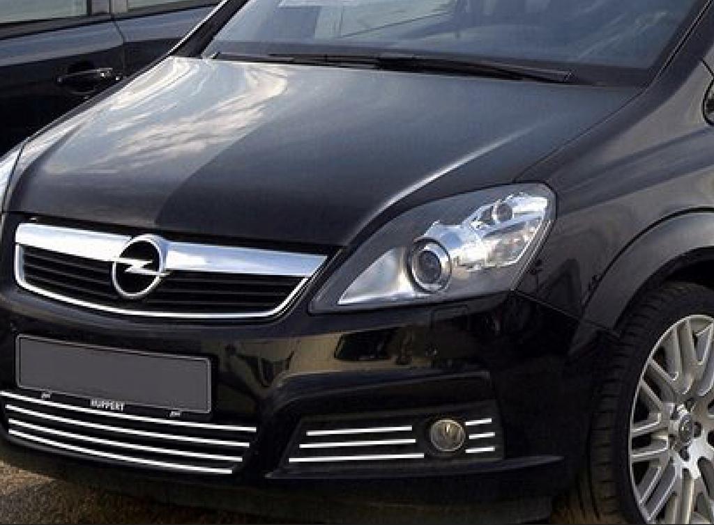 Opel Zafira B Listwy Chrom Grill Atrapa + Halogen