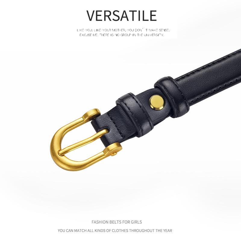Korean New Versatile Women's Belt Trendy Jacket Belt for Women Simple Balm Waist Belt Genuine Leather Decorative Belt