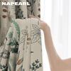 1PC NAPEARL Natural Hand-painted Printed Curtains Nordic Ins Style Blackout Curtains for Bedroom Living Room Balcony Window for Home Decor