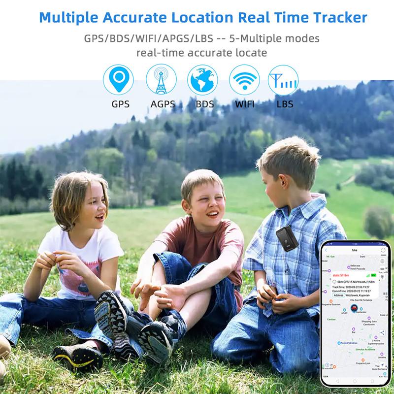 4G Tracking Device Real Time GPS Tracker Waterproof Anti-Loss Location Tracker GPS Locator for Children and The Elderly