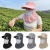 Wide Brim Face Mask Sun Hat UV Protection Breathable Tea Picking Work Hat Lightweight Full Wrap Fisherman's Hat Unisex Summer