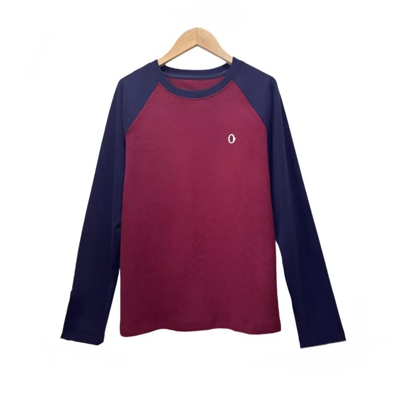 Autumn Winter Plus Plush Thick Loose Color Blocked Long Sleeved T-shirt for Women Hoodie Base Shirt Slimming Top T-Shirts Women’s