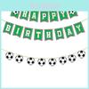 Cheerful Soccer Football Theme Party Decoration Happy Birthday Banner For Joyful Occasions