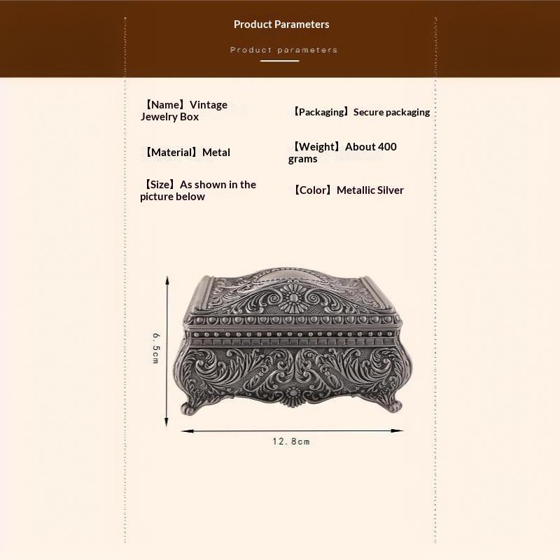 Elegante Metallschmuckschatulle Tragfähige Struktur Anlaufgeschützter Behälter