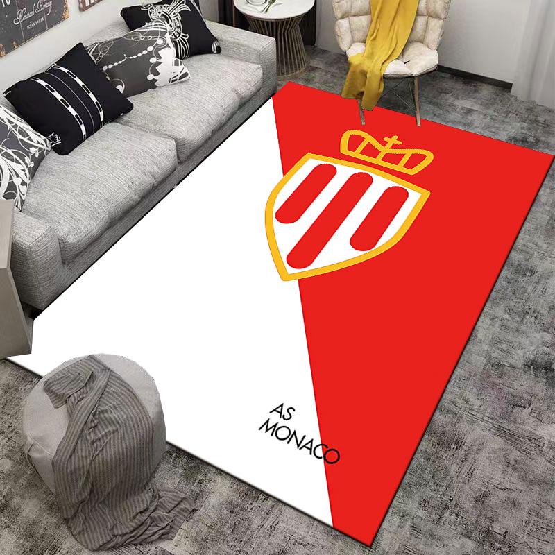 Red and White Shield Carpet Design suitable as a non-slip mat for the living room or bedroom sofa