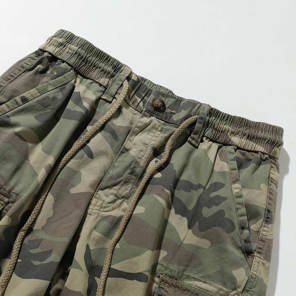 Camouflage Workwear Shorts Men's Summer Casual Five Quarter Pants Pure Cotton Loose Multi Pocket Versatile Pants