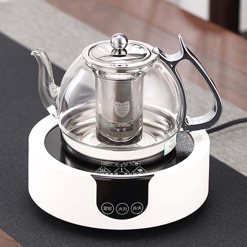 Induction Cooker Heat Resistant Glass Teapot Electromagnetic Furnace Multifunctional Filter pot Gas Stove Kettle Tea set