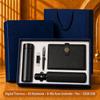 Custom Logo 7-in-1 Business Gift Set Power Bank Bluetooth Speaker Vacuum Flask 304 Stainless Steel Silver Gift Box