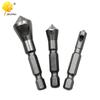 90° Hex Shank Countersink Drill Bit with Chip Evacuation & Deburring for Woodworking