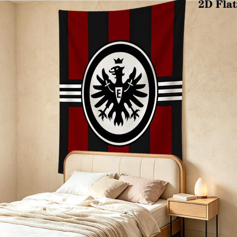 Frankfurt Fußball Wandteppich Ästhetischer Wandbehang Bedruckter Stoffdecke Dekorative Wandteppiche Für Schlafzimmer Wohnzimmer Heimdekoration