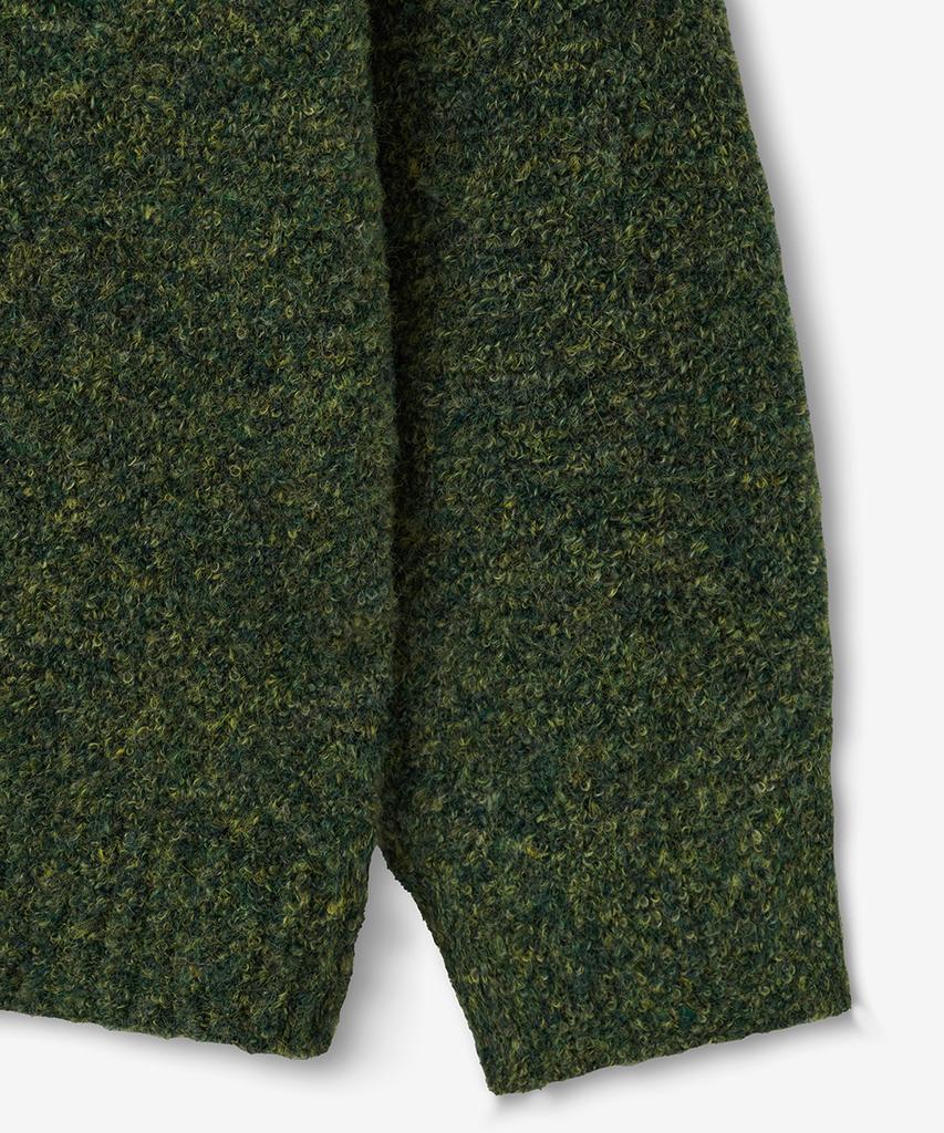 BLOND9 Soft Wool Boucle Round Knit_Green