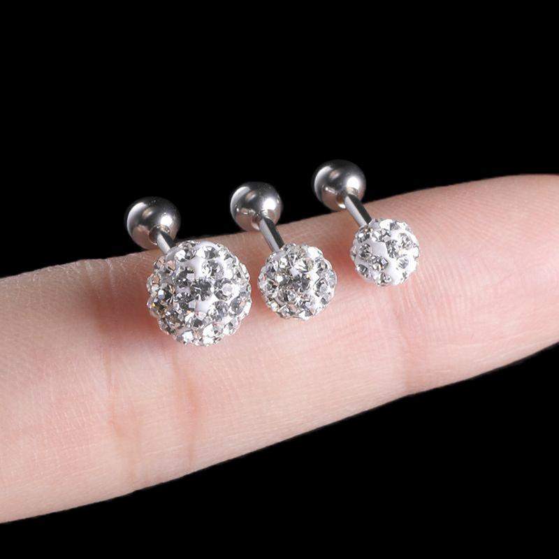 

Ball Earrings Surgical Steel Ear Plugs Piercings Body Jewelry Ear Studs 1.2*6*3mm