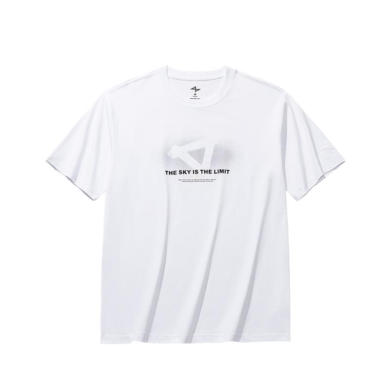 Anta Basketball Series Letter Round Neck Pullover Short Sleeve T-Shirt Men Tops 152631104-1 S