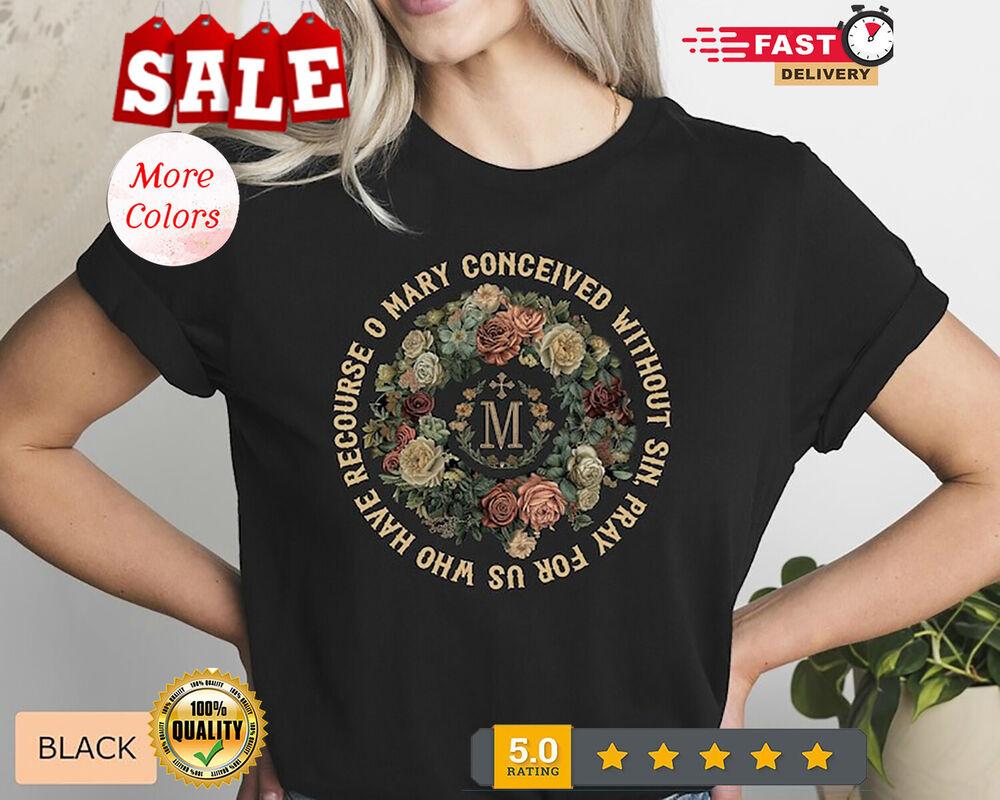 2025/Марианская Католическая Рубашка Католические Подарки для Женщин Рубашка с Изображением Успения Девы Марии Унисекс Футболка XXL