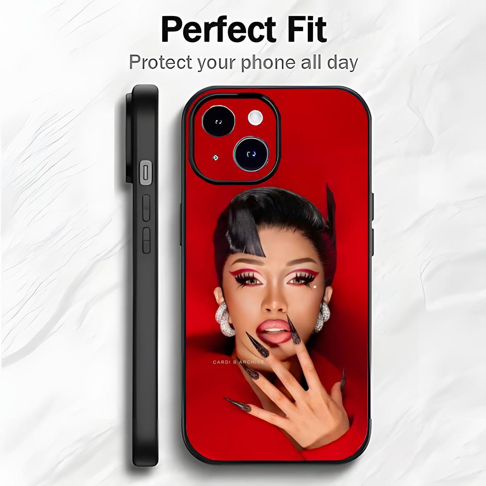 USA Rap Singer C-Cardi B Phone Case Phone Case Soft Packaging Lightweight For iPhone17 16 15 14 13ProMax