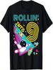 Rollin Into 9 9th Birthday 9 Years Old Retro 80s 90s Bowling T-Shirt