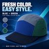Japanese Soft-Brim Quick-Dry Baseball Cap Unisex UPF50+ Adjustable Five-Panel Color-Block Hat