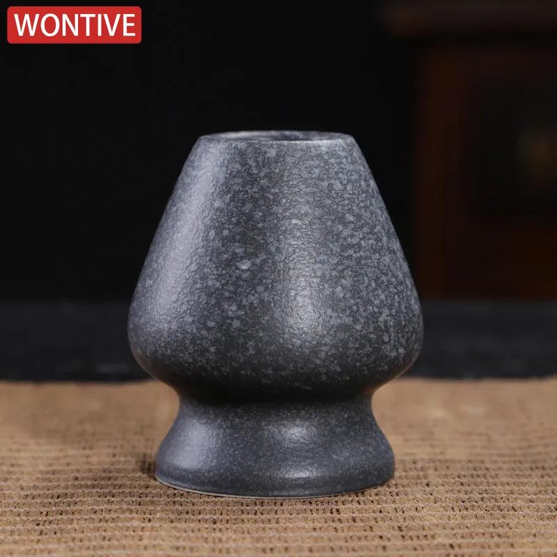 Schwarze Keramik Matcha Set Traditionelles Matcha Tee Set Besen und Schale Messlöffel Japanische Manuelle Matcha Zubereitung Für Anfänger