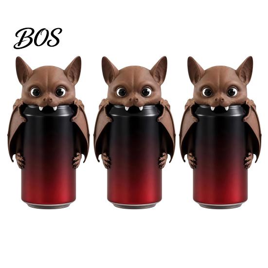 Energy Drink Accessories Bat Can Cover Soda Cap, 3D Printed Dust Beverage Lid for Standard Cans, Camping Covers Reusable Funny Shaped Beer Protector