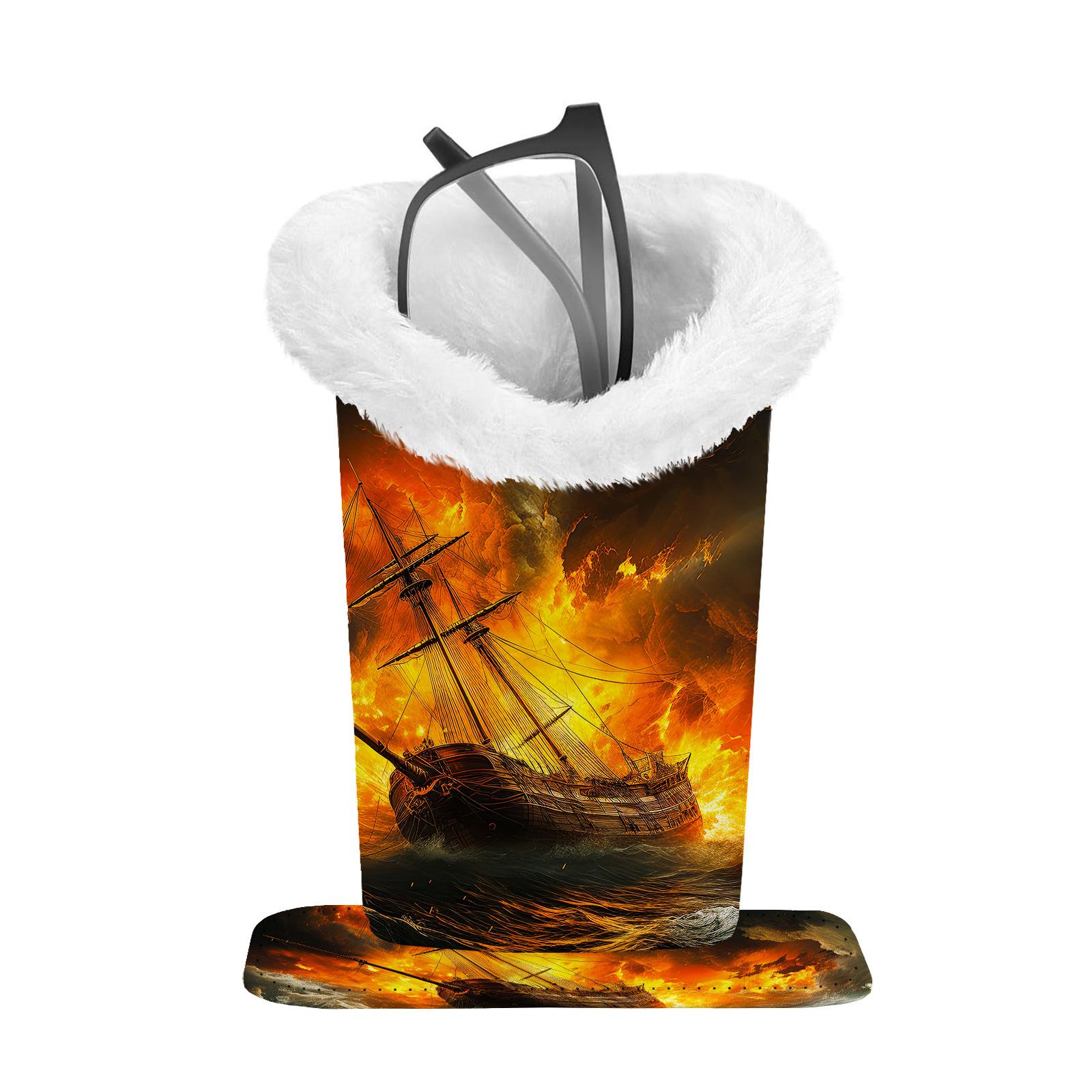 

Плюшевый держатель для очков - модный и удобный для хранения очков One Size оранжевый