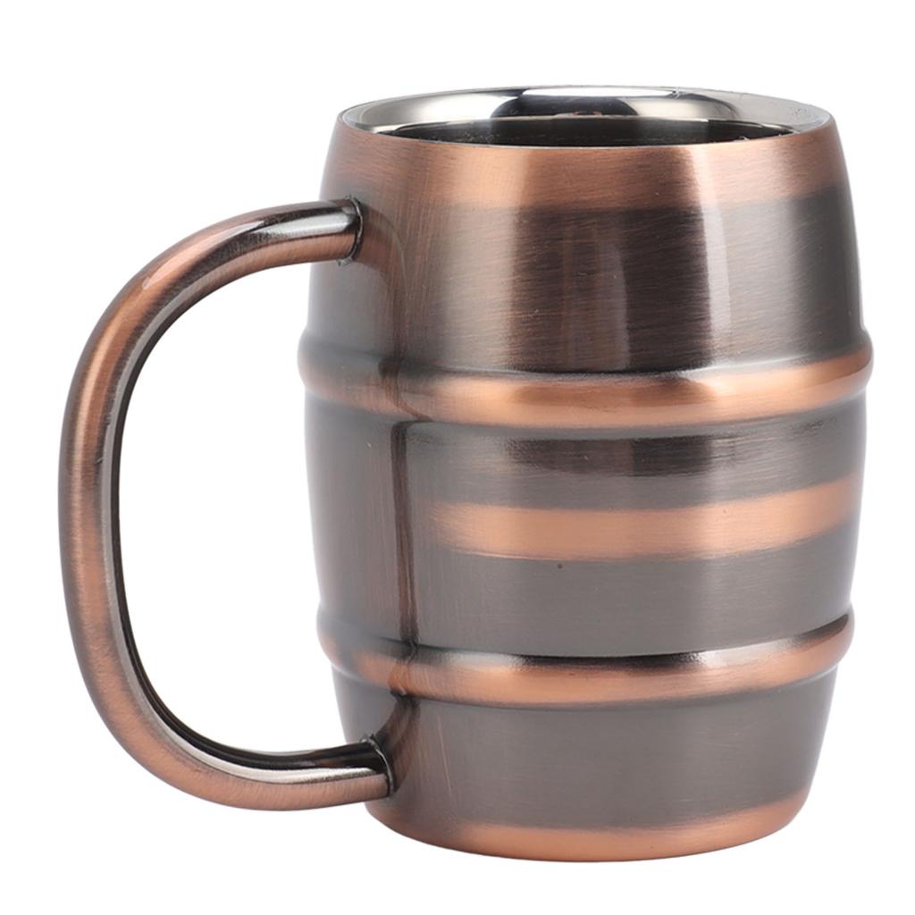 Stainless Steel Beer Mug Double Layer Insulation Multipurpose Safe Ergonomic Milk Tea Mug for Home