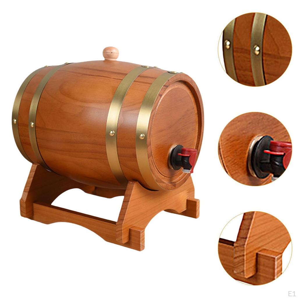 Whiskyfass mit Ständer Bierlagerung Ausrüstung Stopper Whiskyfass Eimer Behälter Holz