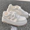 Summer new mesh versatile casual little white shoes college style heightening lace-up platform sports shoes