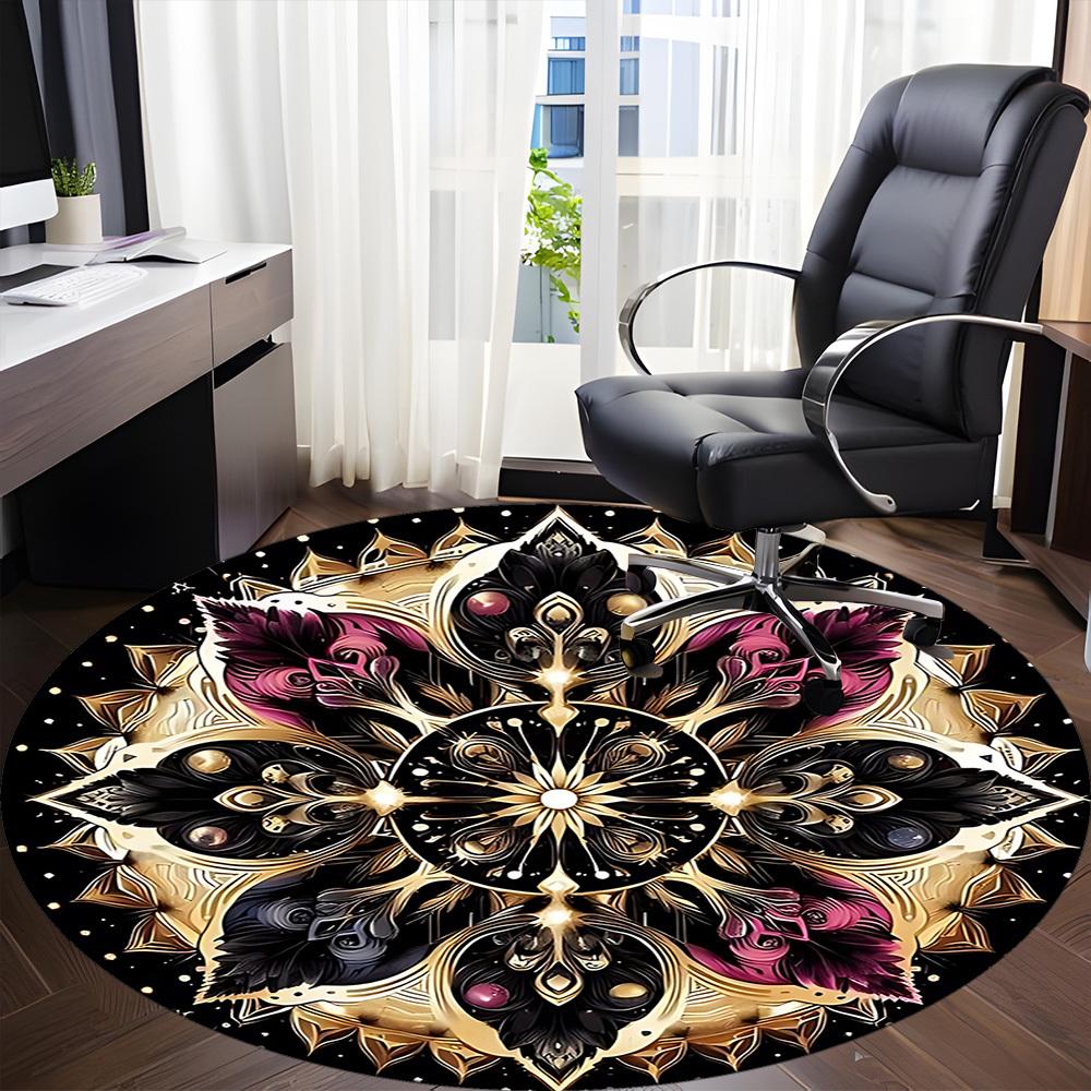 1pc Mandala Artwork Chair Carpet for Office Non-Slip Mat for Office - Decorative Floor Mat  Yy251030271