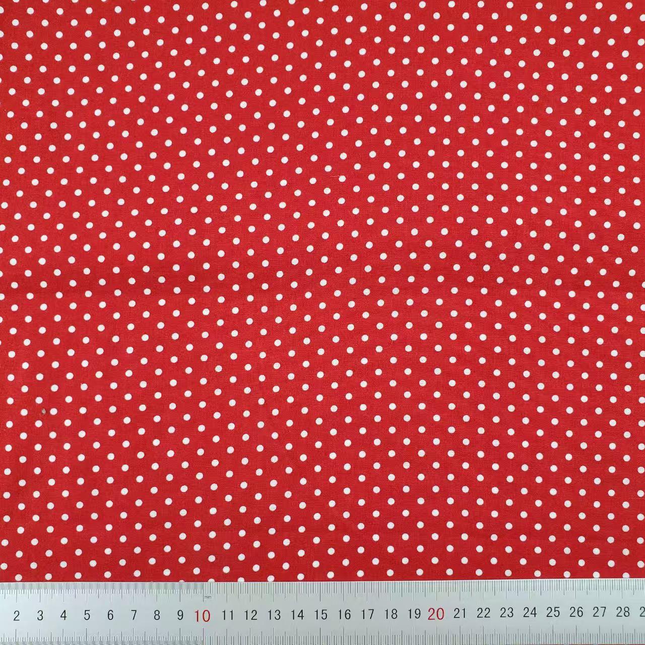 40S 100% Cotton Poplin Printed Fabric - 0.3cm Mini Dot Pattern, In-Stock for Immediate Shipment