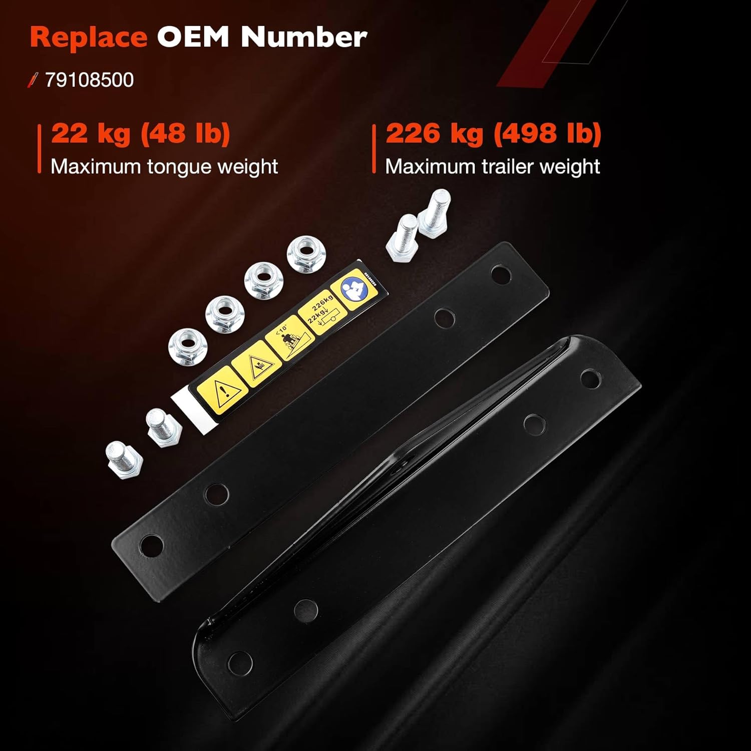 Комплект сцепного устройства для Gravely ZT HD, Ariens Zenith, Сверхпрочное стальное буксировочное приспособление United States