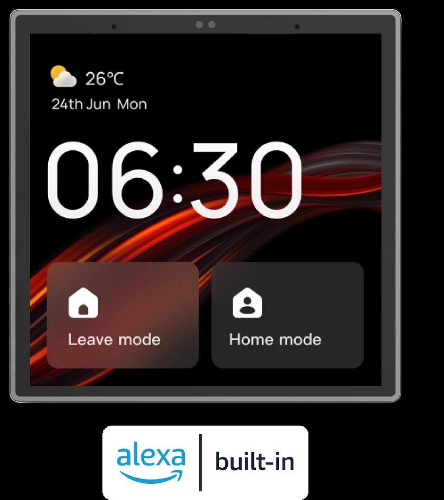 Graffiti Smart Home 4\" Control Screen with Zigbee Gateway & Alexa Speaker