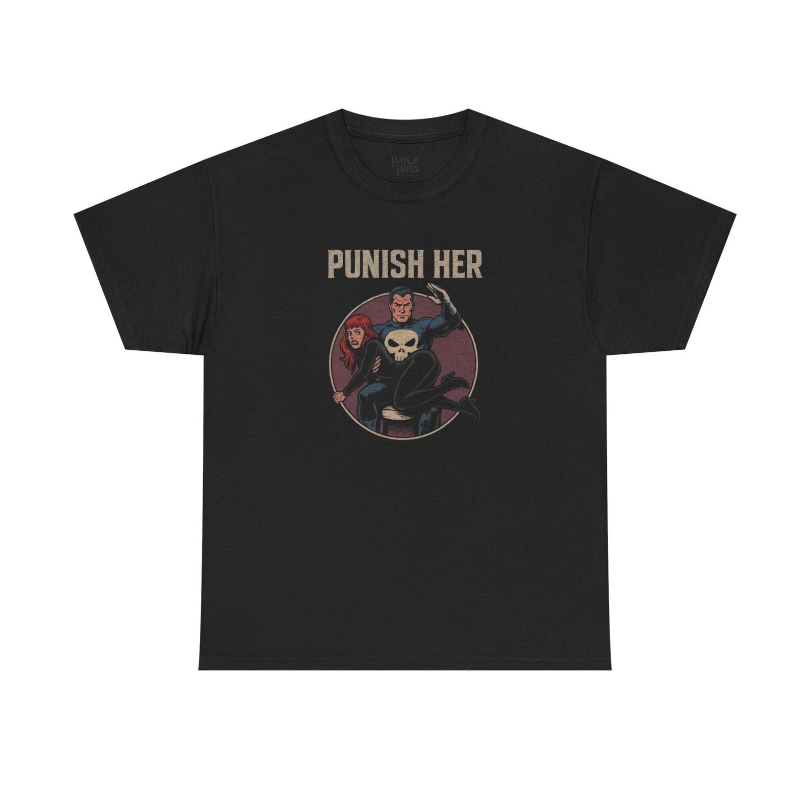 Punish Her graphic tee | Skull vigilante illustration XL