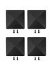 4x4 Post Cap Black Plastic Pyramid Cap Outdoor Use Home Improvement Easy Installation Fade Resistance Material