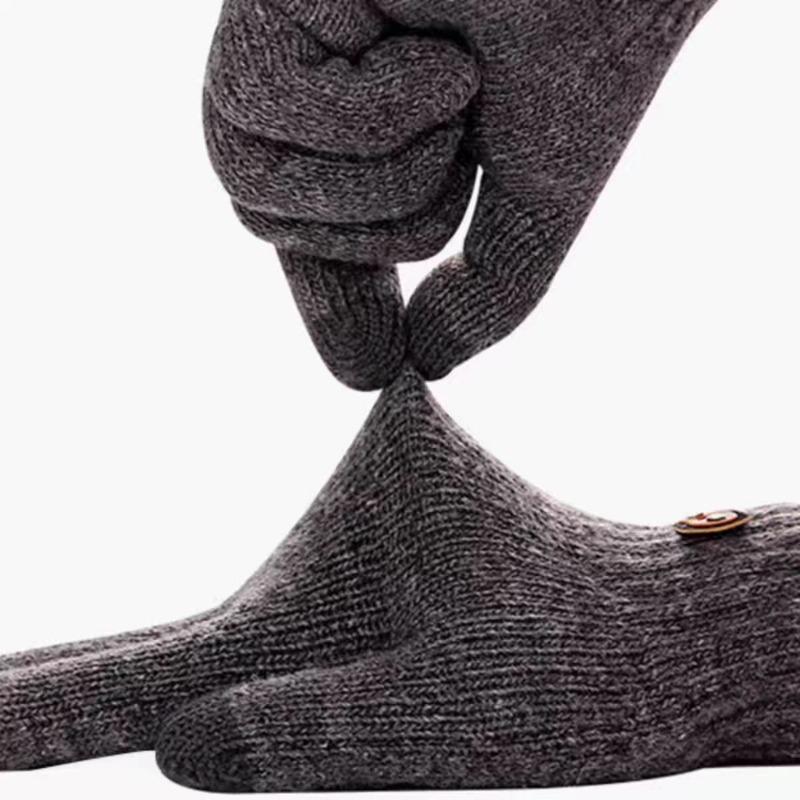 Wool cycling cycling cold-proof student gloves men's autumn and winter warm solid color velvet finger knitting