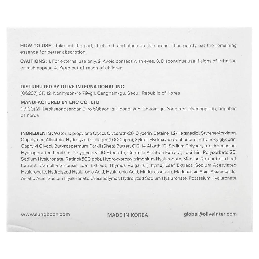 Deep Collagen Retinol Power Boosting Pads, 100 Sheets