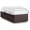 Bed Frame Without Mattress Dark Brown 90 X 200 Cm Fabric