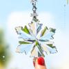 Snowflake Suncatcher Car Pendant Hanging Crystal Wind Chimes Handicraft Rainbow Prism Garden Car Christmas Tree Home Decor Gift
