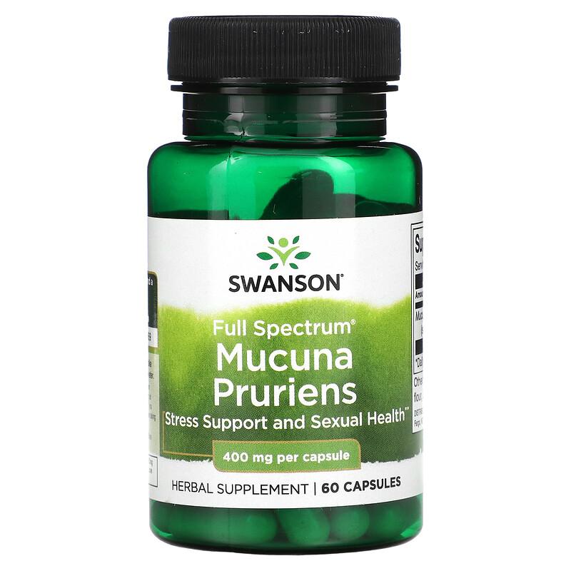 Swanson, Mucuna pruriens de espectro completo, 400 mg, 60 cápsulas - Imagen 3