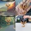 Chic Vintage Acrylic Golden Phoenix Car Hanging Ornament Trendy Backpack Keychain Decor