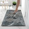 Marble Print Bathroom Rug Diatomaceous Earth Absorbent Entrance Rug Non Slip Door Mat Marbling Floor Mat