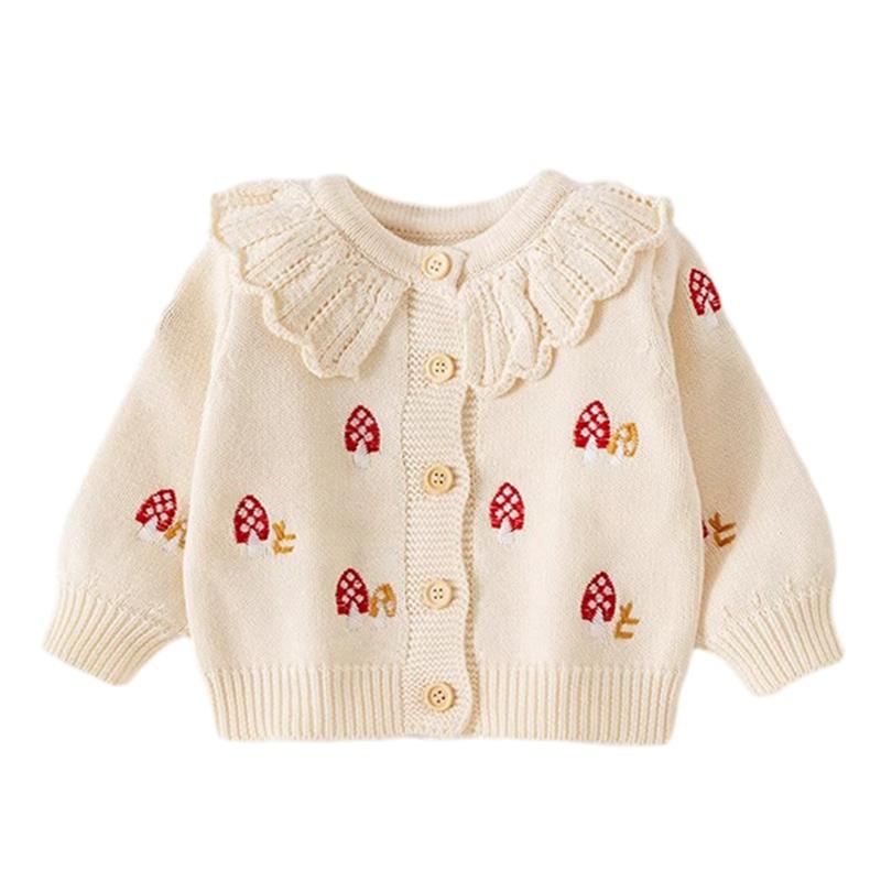 1-9 Years Kids Girls Button Closure Knitted Coat Cardigan Sweater